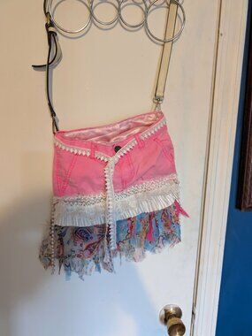 Handmade small Pink Shoulder Bag for a Young Lady